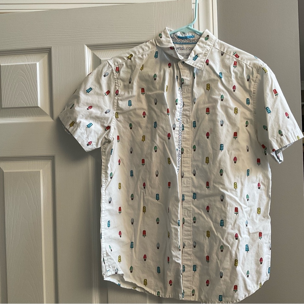 Denim & Flower Ricky Singh Men's White Popsicle Shirt SxM